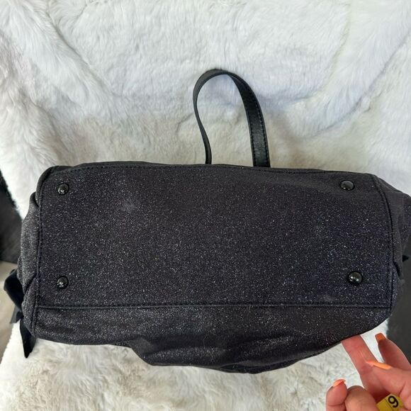 JUICY COUTURE Y2K Black Glitter Tote Shoulder Bag - Picture 5 of 11